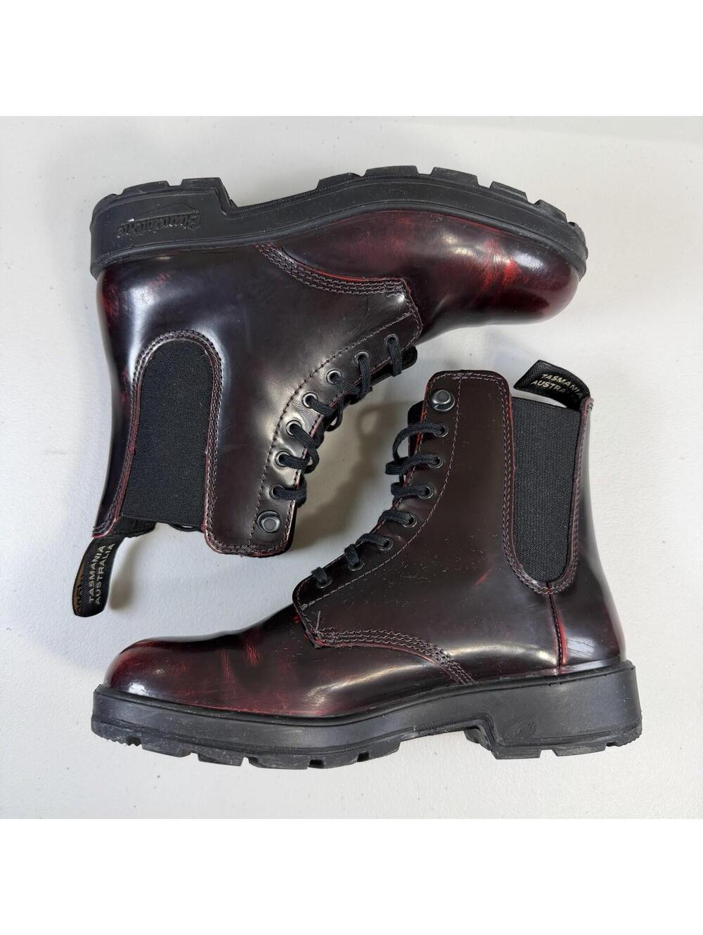 Blundstone 2220 Original Lace-Up Boots Womens US 7.5 Bordeaux Brush Red - Picture 10 of 10